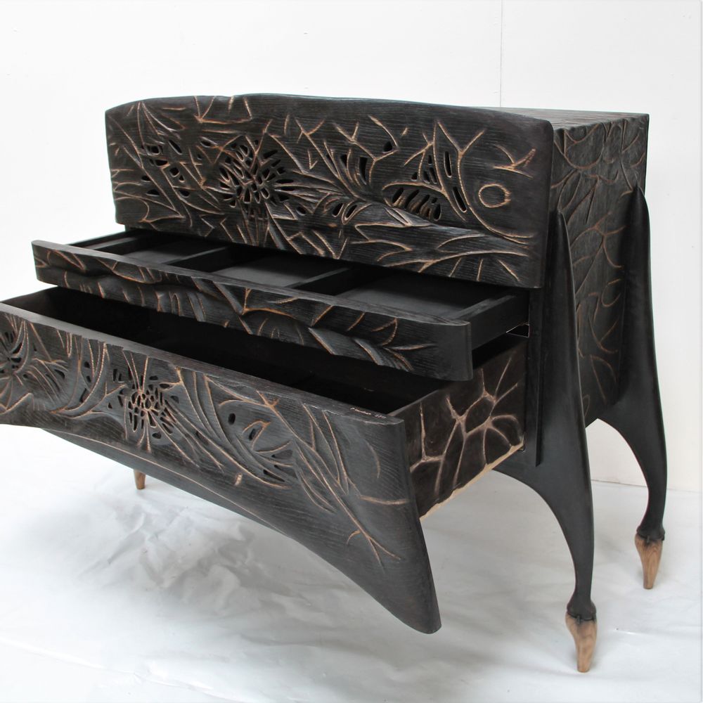 Chests of drawers - chest of drawers “Bonheur noir” - THIERRY LAUDREN