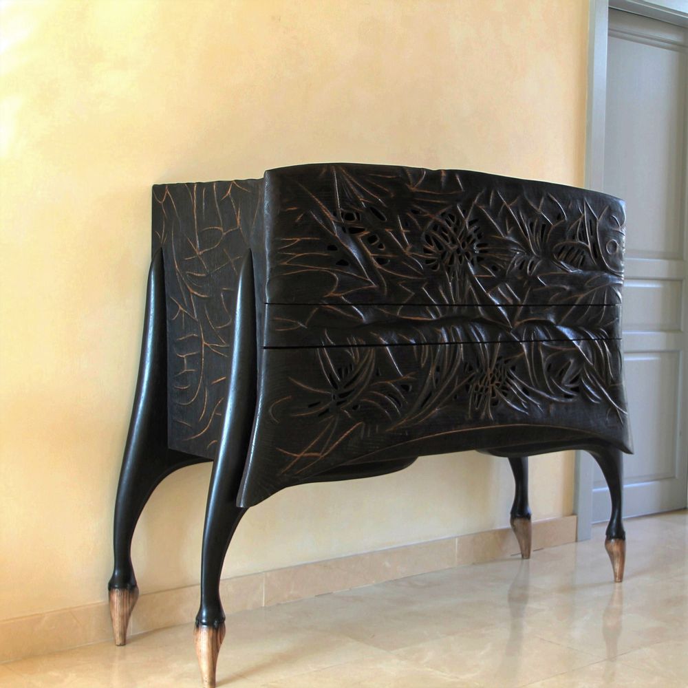 Chests of drawers - chest of drawers “Bonheur noir” - THIERRY LAUDREN
