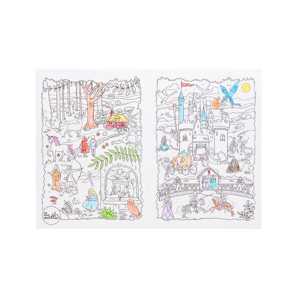 Children's arts and crafts - 'Send a smile' Colour-in Cards (6 cards + envelopes) - EATSLEEPDOODLE