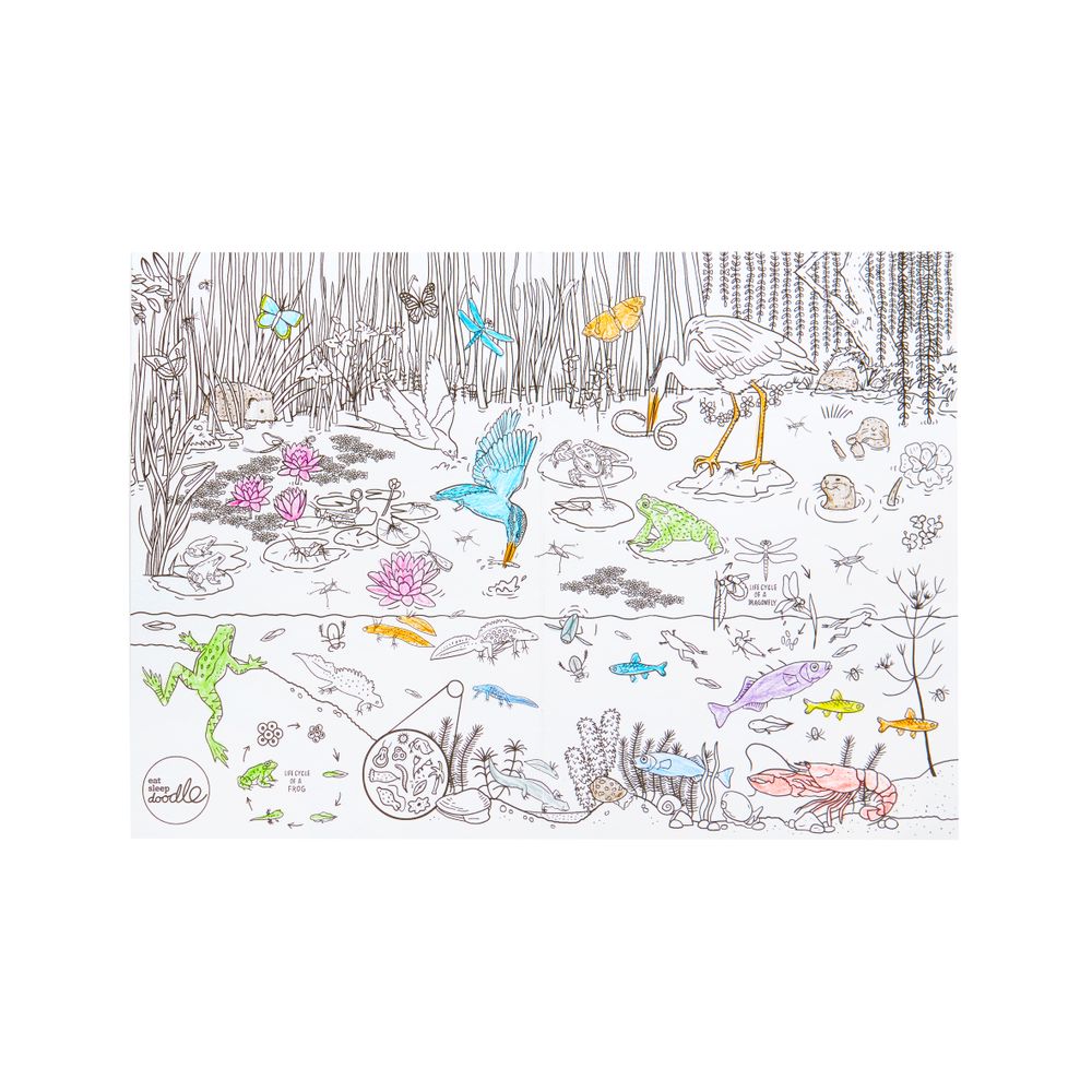 Children's arts and crafts - 'Send a smile' Colour-in Cards (6 cards + envelopes) - EATSLEEPDOODLE