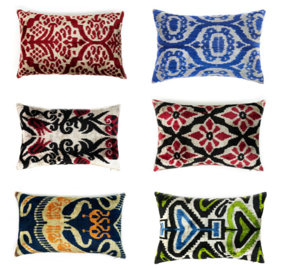 Coussins - COUSSIN IKAT (velour/soie COTON) - NADIA DAFRI PARIS