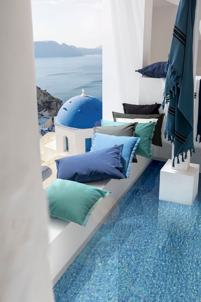 Accessoires de déco extérieure - Housse de coussin BIMINI - HAOMY / HARMONY TEXTILES