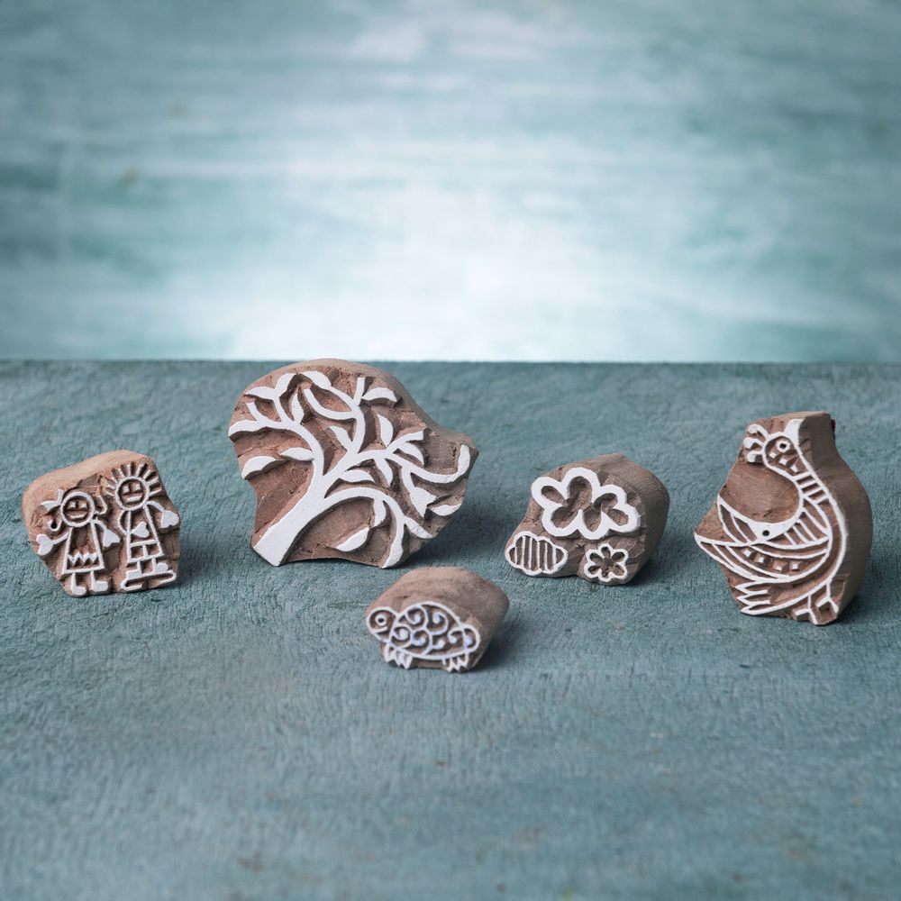 Children's arts and crafts - Indian Block Printing Kit for Kids - BAAYA GLOBAL