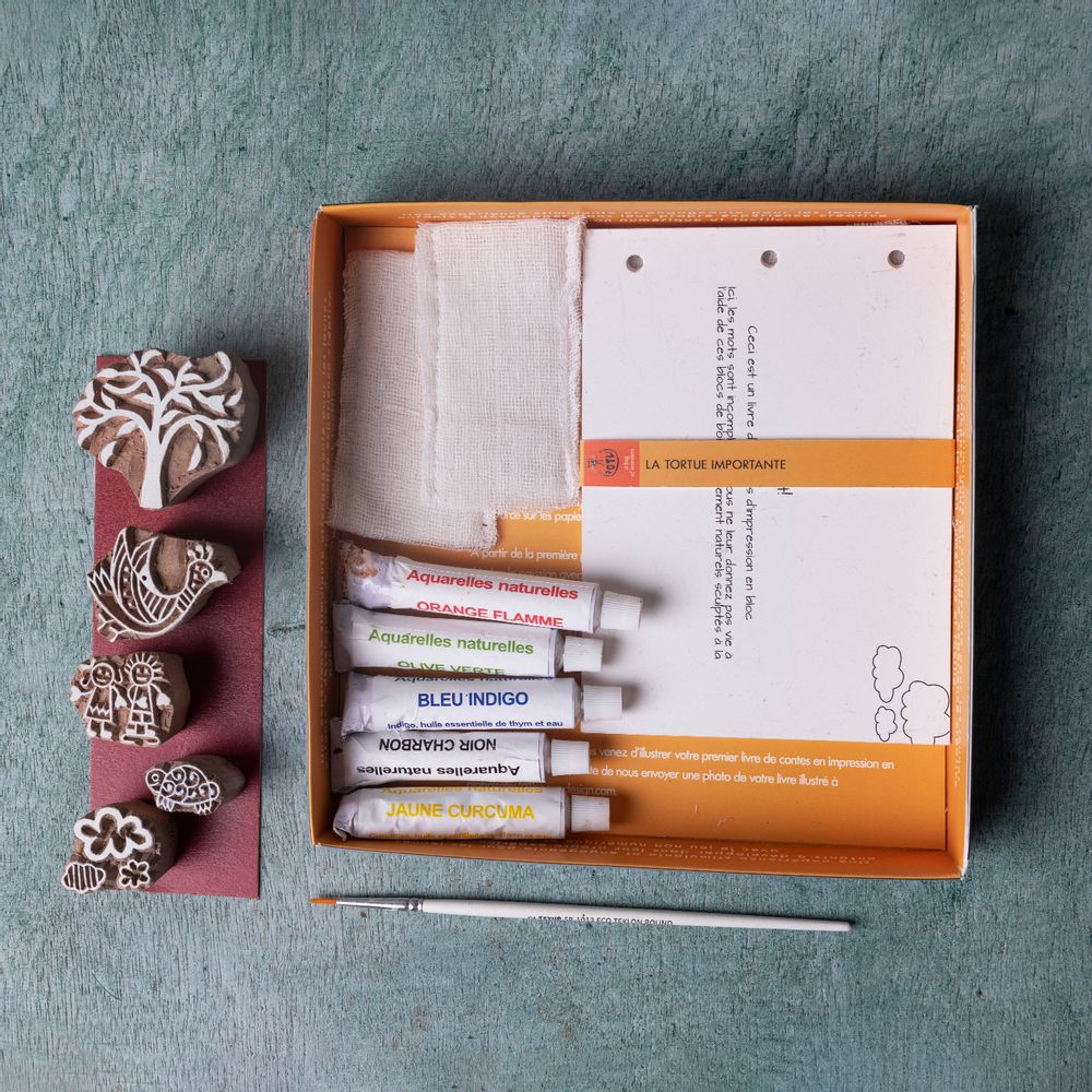 Children's arts and crafts - Indian Block Printing Kit for Kids - BAAYA GLOBAL
