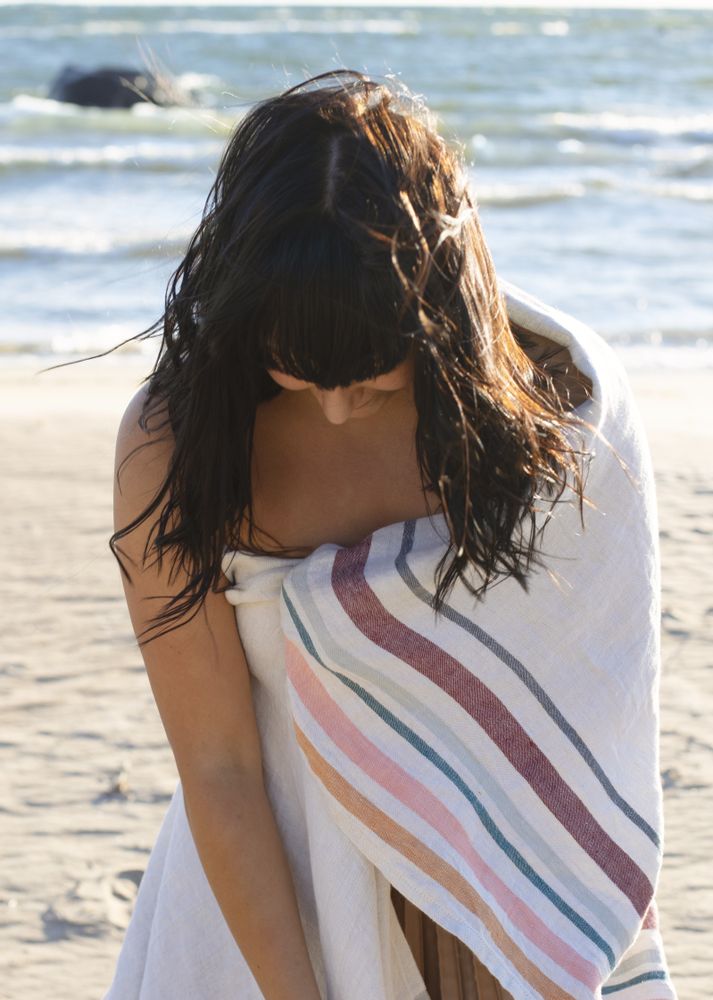 Bath towels - LEWA 100% linen beach towels 95x180cm - LAPUAN KANKURIT OY FINLAND