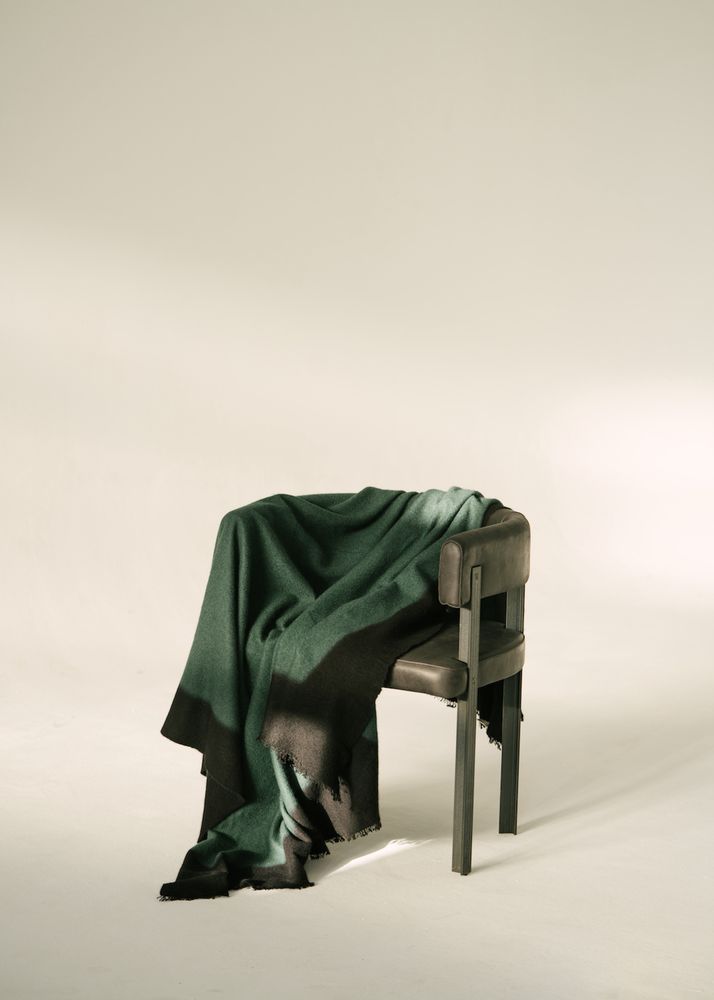 Homewear - Hand Felted Blanket Dip Dye - MIRROR IN THE SKY