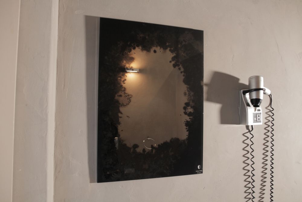 Verre d'art - MIROIR DÉCORATIF : GOUTTE D'ARGENT - ANTIQUE MIRROR