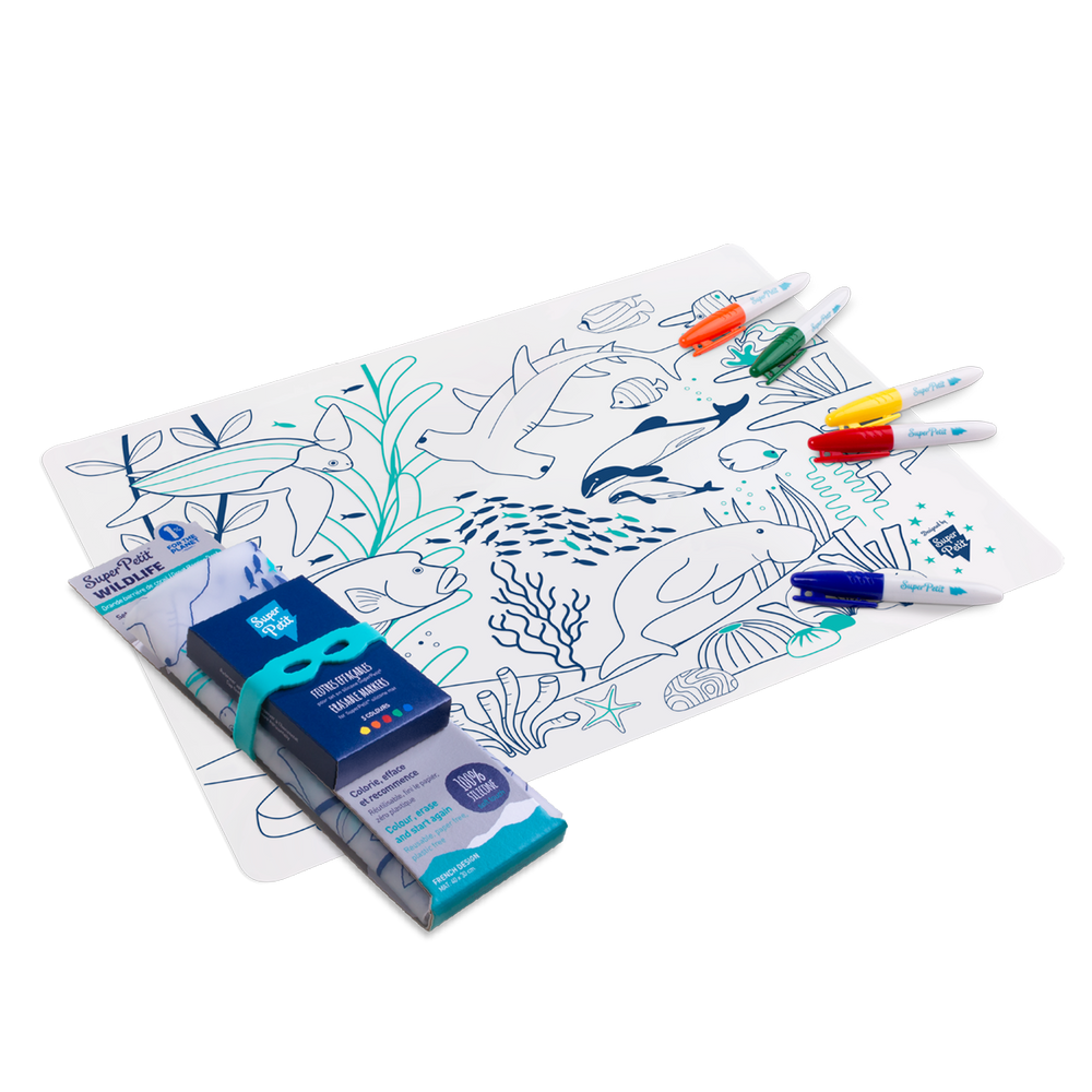 Loisirs créatifs pour enfant - BARRIERE DE CORAIL :1 set en silicone + 5 feutres - SUPERPETIT