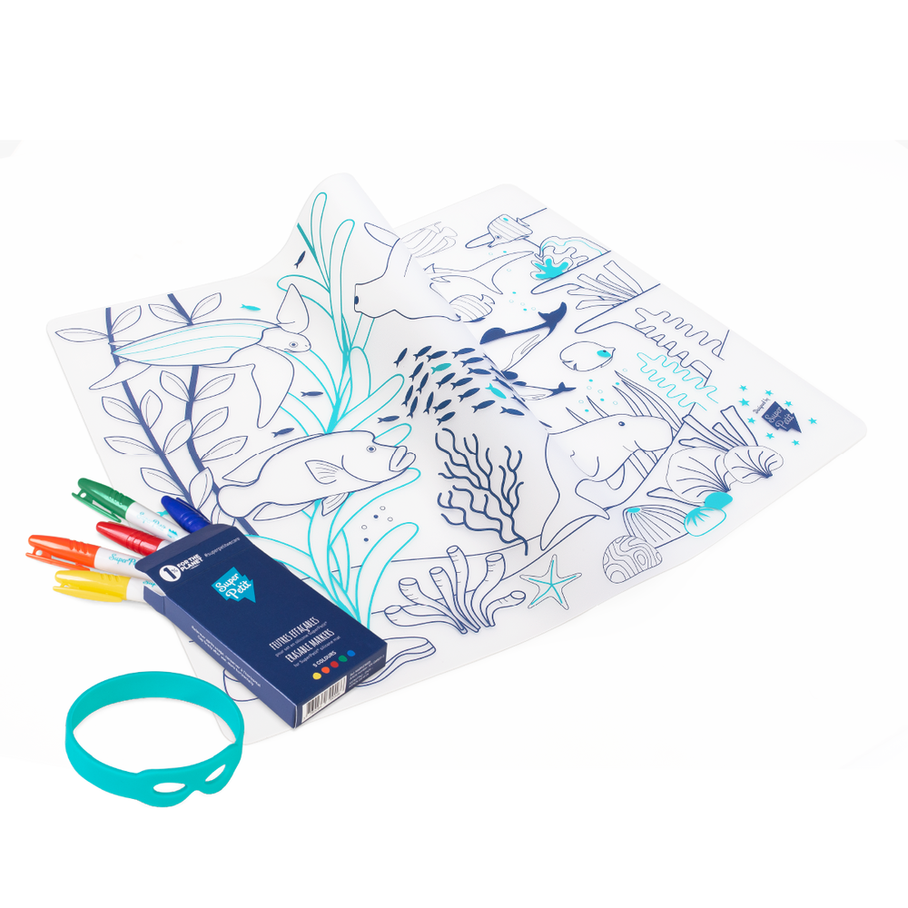 Loisirs créatifs pour enfant - BARRIERE DE CORAIL :1 set en silicone + 5 feutres - SUPERPETIT