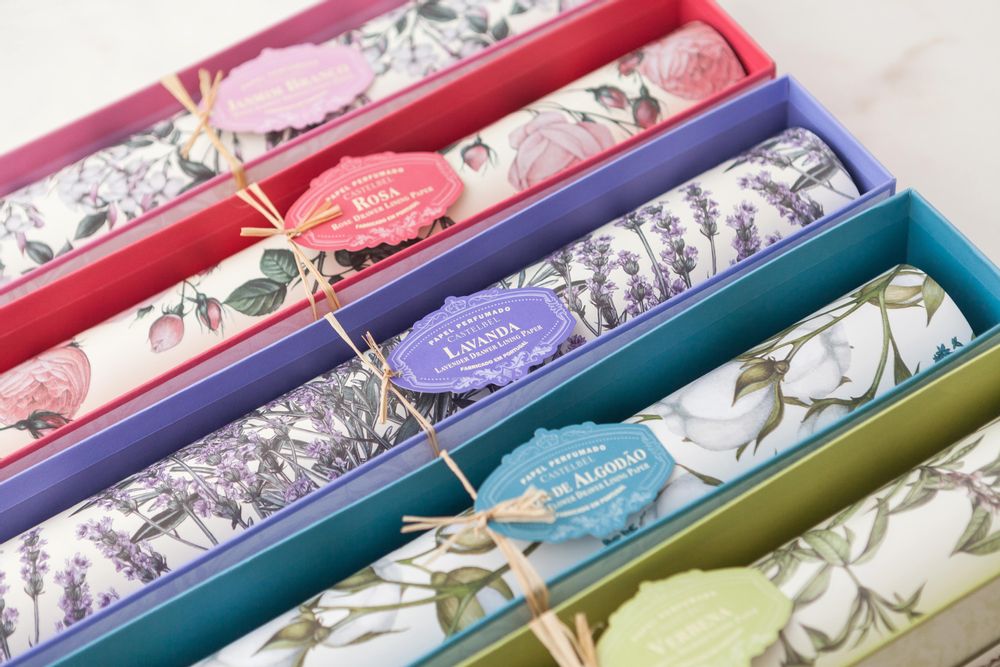 Floral decoration - Castelbel Rose Scented Drawer Liners - CASTELBEL