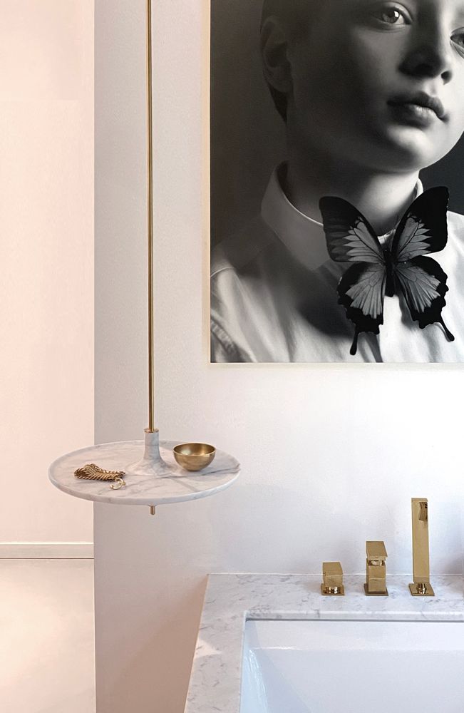 Shelves - Spinning top shelf TOUPY - Carrara white marble - MADEMOISELLE JO