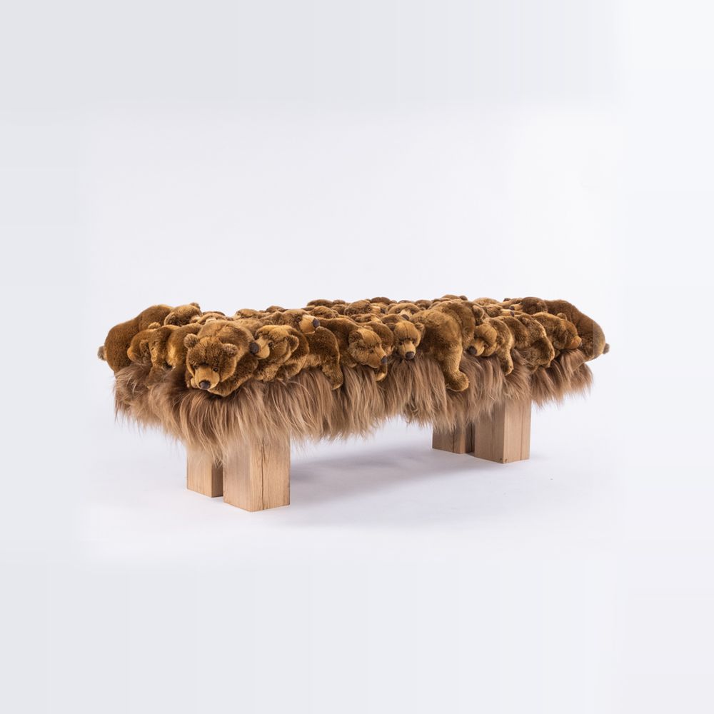 Customizable objects - Grizzly wood bench - APCOLLECTION