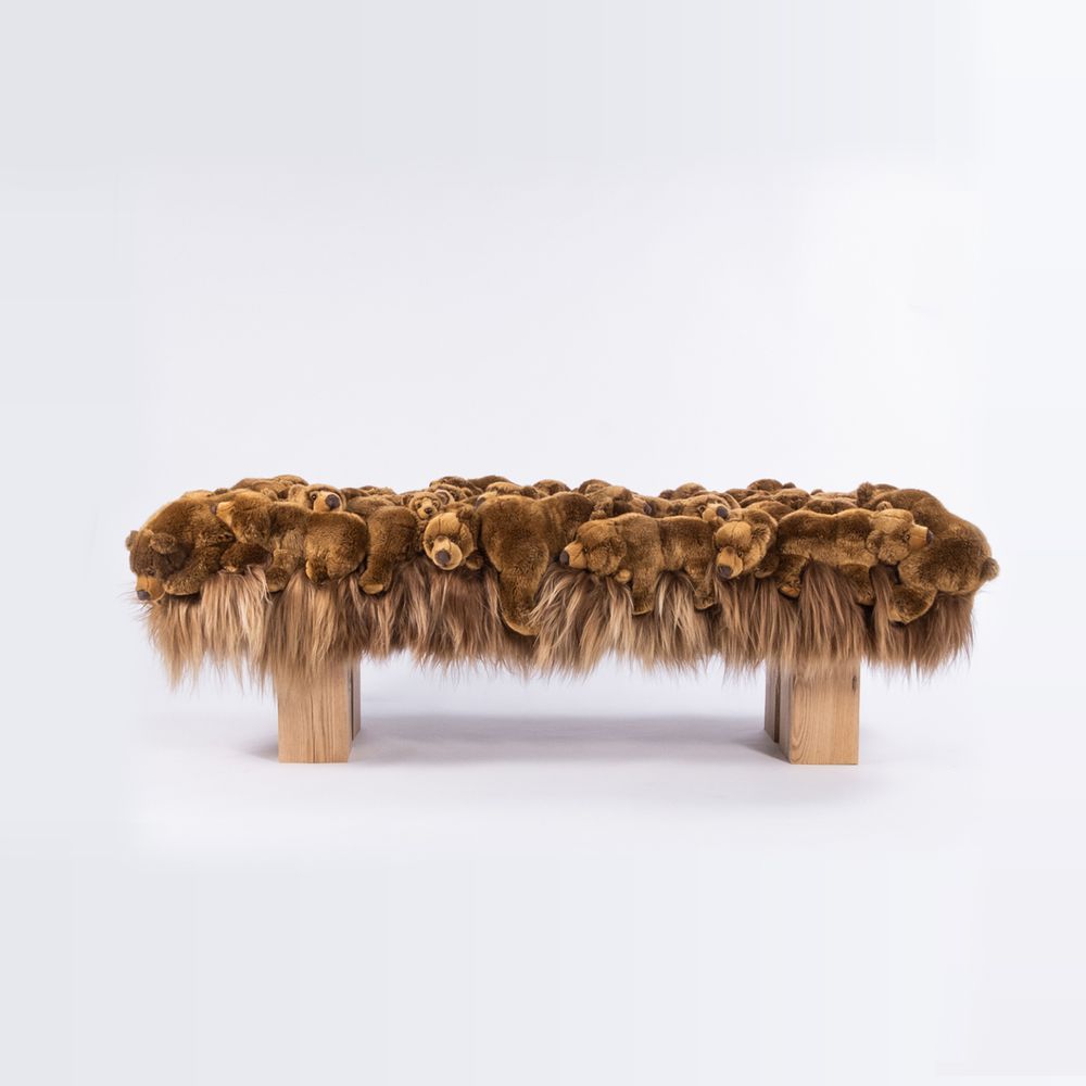 Customizable objects - Grizzly wood bench - APCOLLECTION