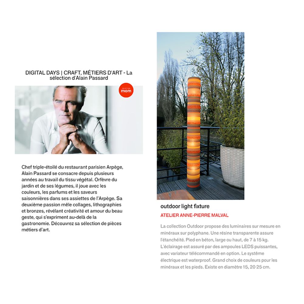 Outdoor decorative accessories - outdoor fixture - ATELIER ANNE-PIERRE MALVAL