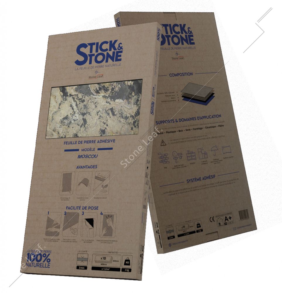 Crédence - Revêtement mural Stick&Stone Moscow - boîte de 10 feuilles - STONELEAF