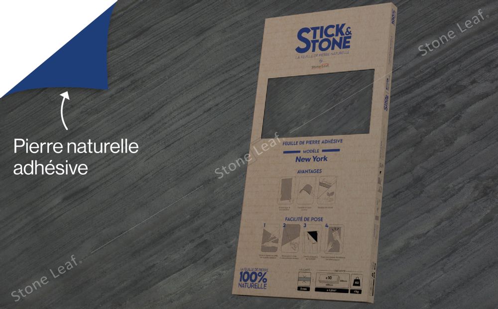 Kitchen splash backs - Wall covering Stick&Stone New York - box of 10 sheets - STONELEAF