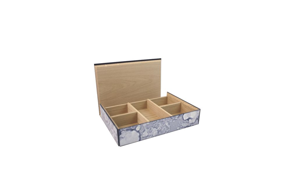 Tea and coffee accessories - MIRRORED BOXES / CONTAINERS with DIVIDED INTERIOR - ANTIQUE MIRROR