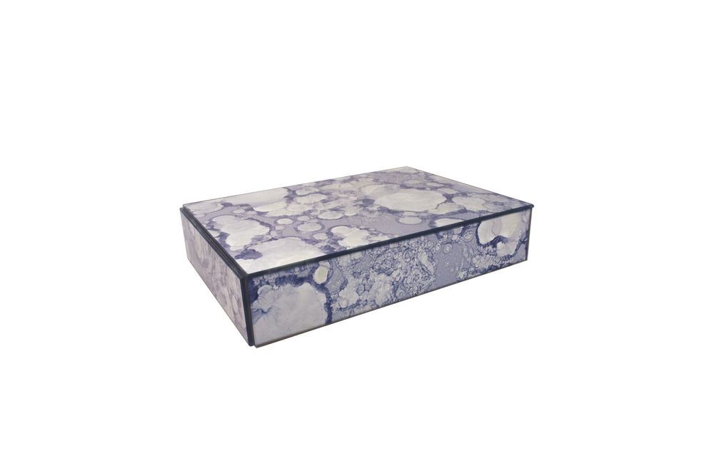 Tea and coffee accessories - MIRRORED BOXES / CONTAINERS with DIVIDED INTERIOR - ANTIQUE MIRROR