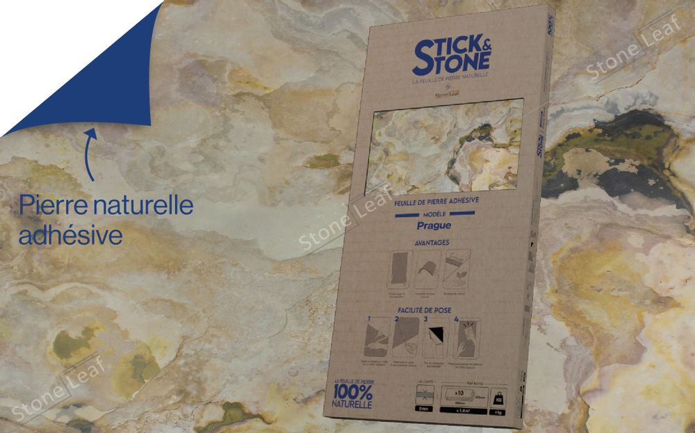 Crédence - Revêtement mural Stick&Stone Prague - boîte de 10 feuilles - STONELEAF