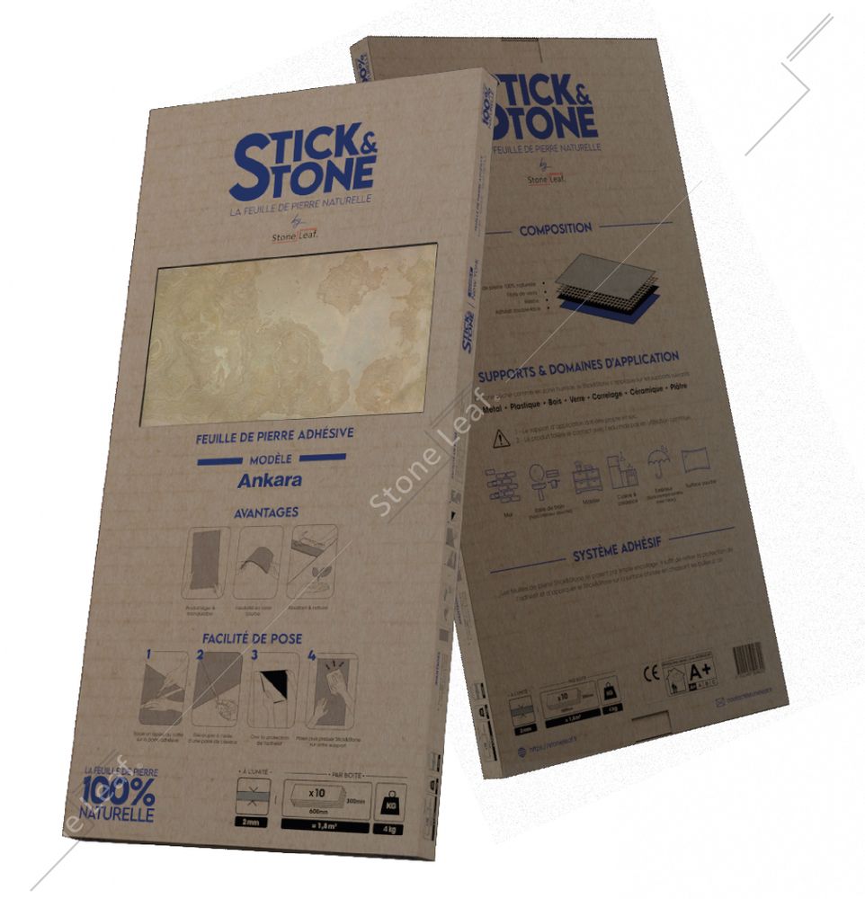 Kitchen splash backs - Wall covering Stick&Stone Ankara - box of 10 sheets - STONELEAF