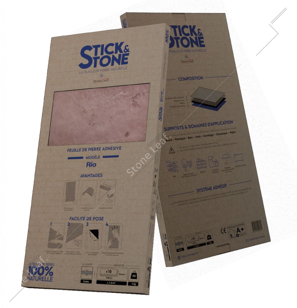 Kitchen splash backs - Wall covering Stick&Stone Rio - box of 10 sheets - STONELEAF