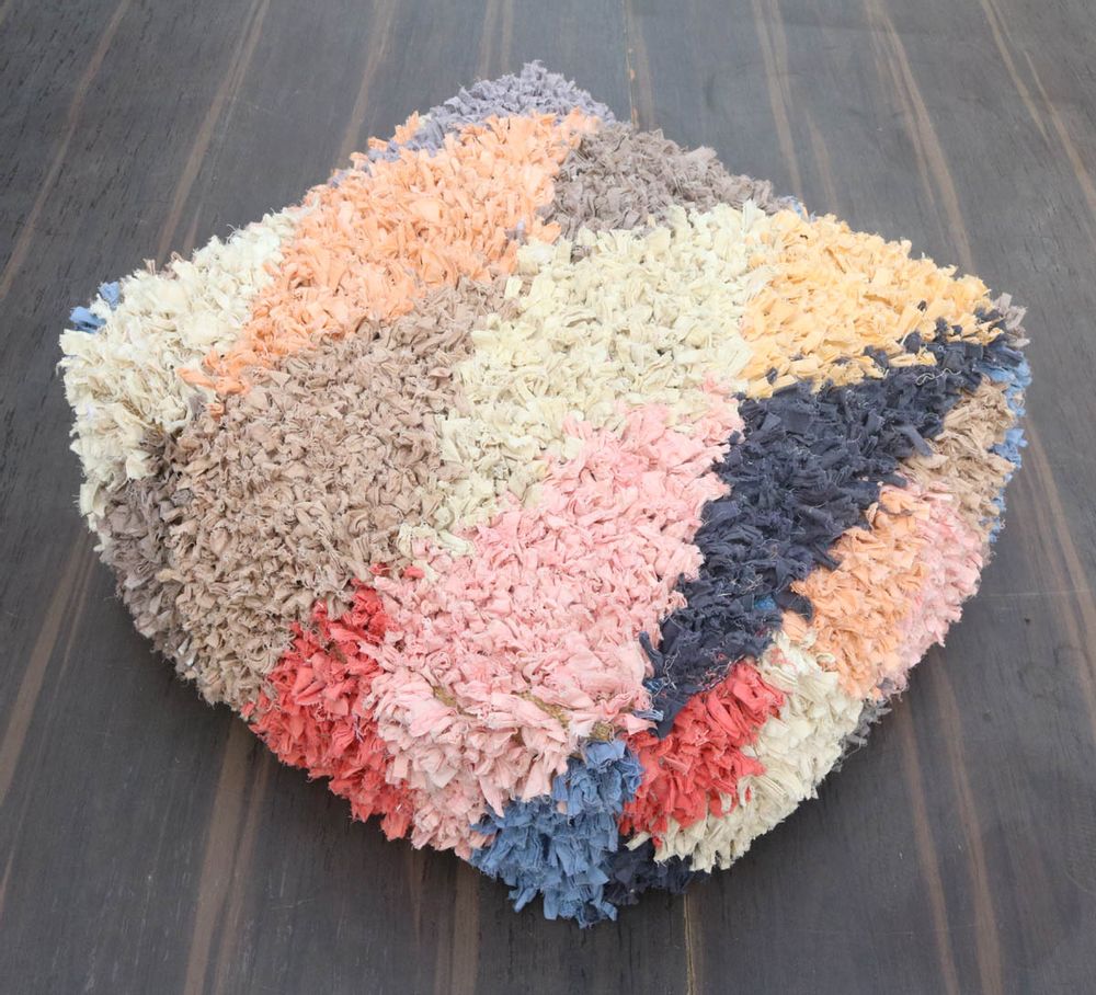 Cushions - Boucherouite Floor Cushion - MEEM RUGS