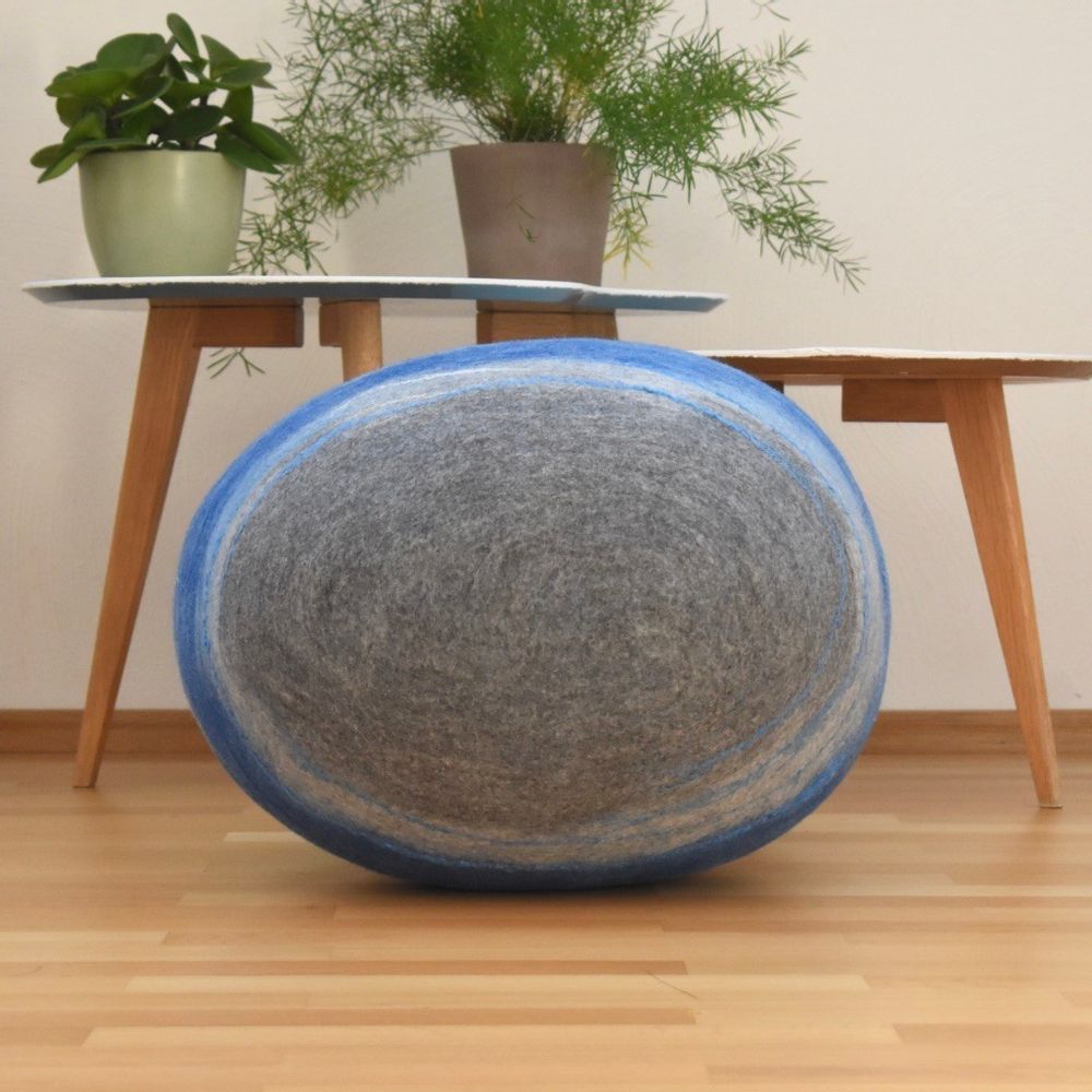 Coussins - Coussin de sol en laine feutrée, collection Pacifique - KAYU