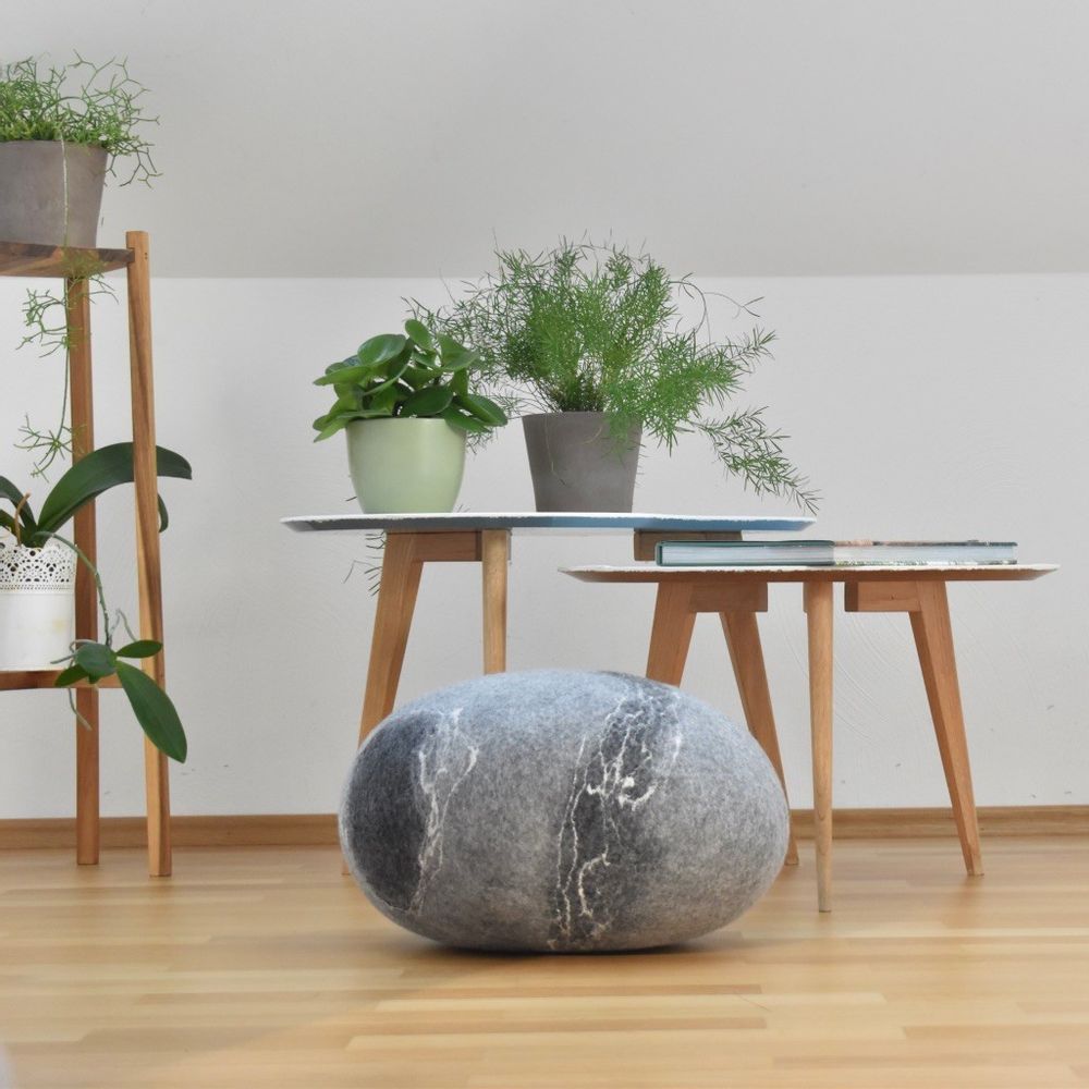 Cushions - Felt wool floor cushion, Pierre collection - KAYU