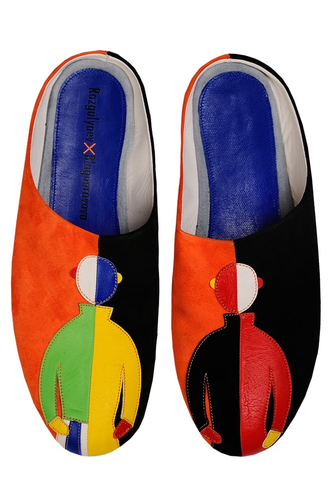 Chaussures - Pantoufles hommes « Malevich », chaussures maison, vêtements maison, - RXBSHOES