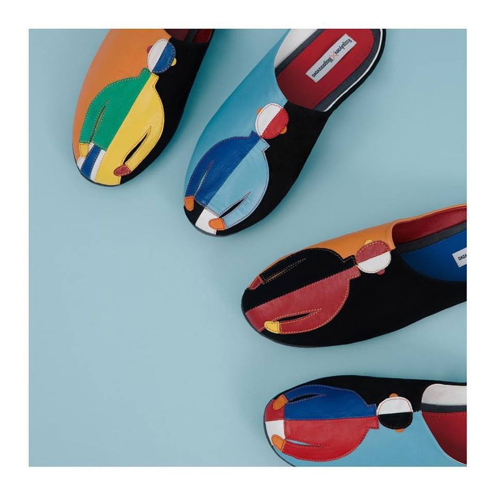 Homewear textile - Men's slippers "Suprematisme" 1718, home wear, home shoes - RXBSHOES