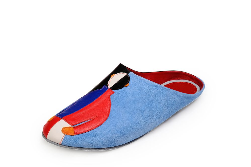 Homewear textile - Men's slippers "Suprematisme" 1718, home wear, home shoes - RXBSHOES