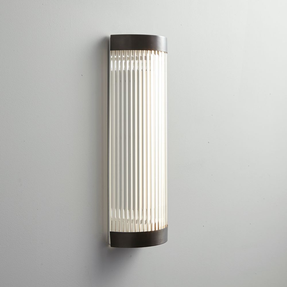Wall lamps - Wide Pillar Wall Light, Weathered Brass - ORIGINAL BTC