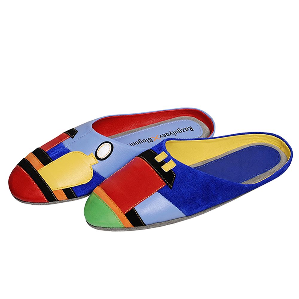 Homewear textile - Pantoufles pour femme « Malevich » 1704, vêtements maison, chaussures maison - RXBSHOES