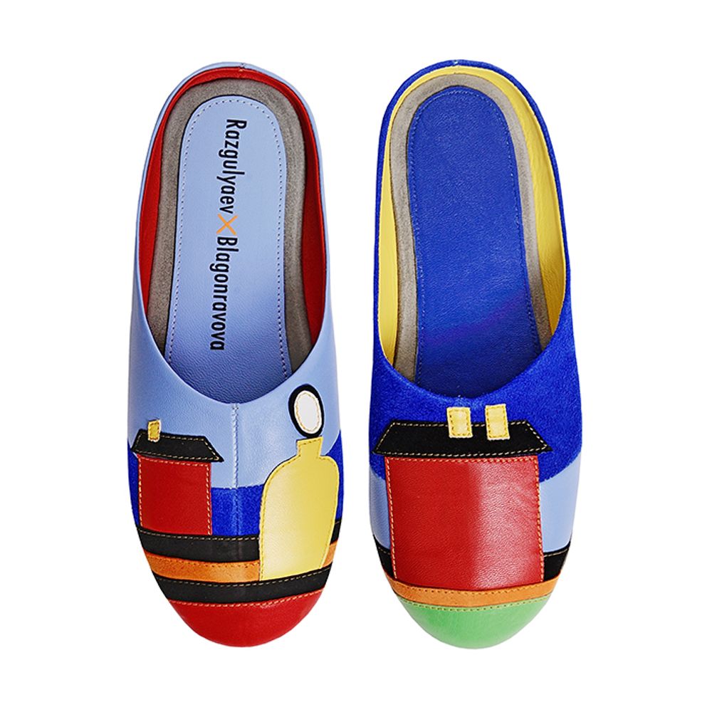 Homewear textile - Pantoufles pour femme « Malevich » 1704, vêtements maison, chaussures maison - RXBSHOES