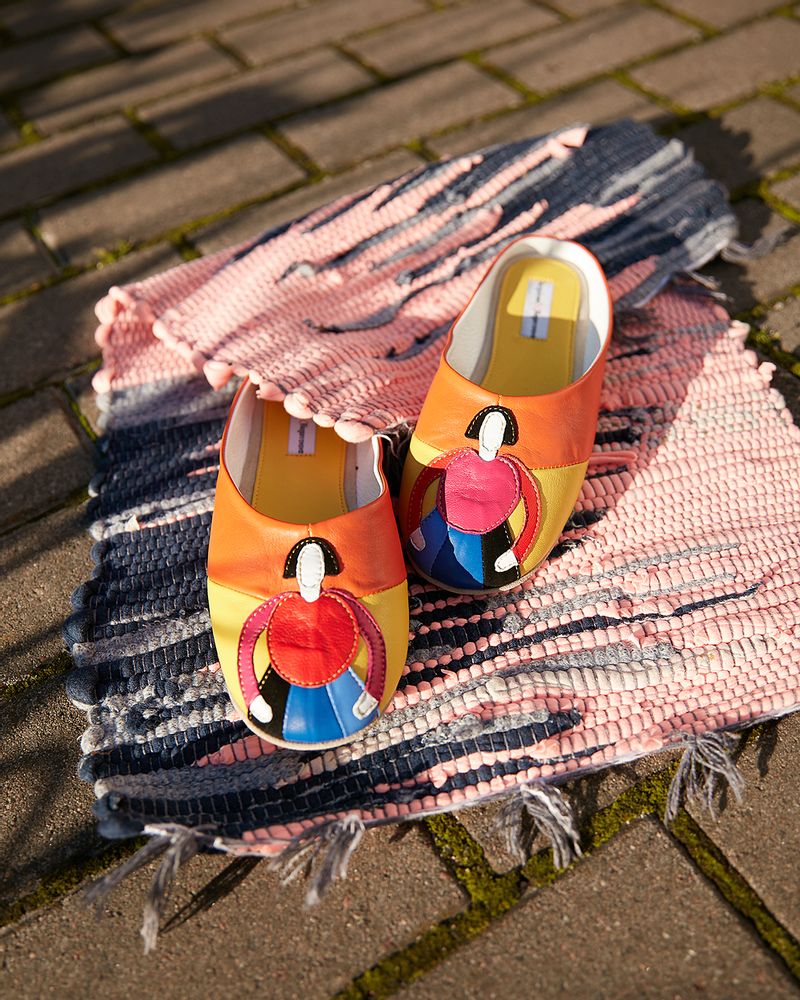 Shoes - Woman's slippers “Girl in the Country” 1701, home shoes, home wear - RXBSHOES