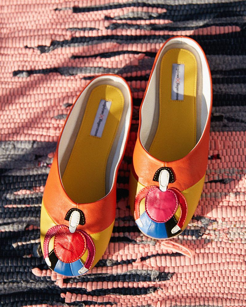 Shoes - Woman's slippers “Girl in the Country” 1701, home shoes, home wear - RXBSHOES