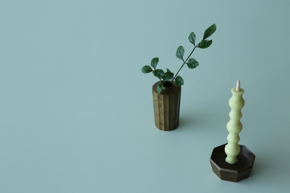 Vases - GUSOKU - Hexadecagon - brass flower vase - NOUSAKU