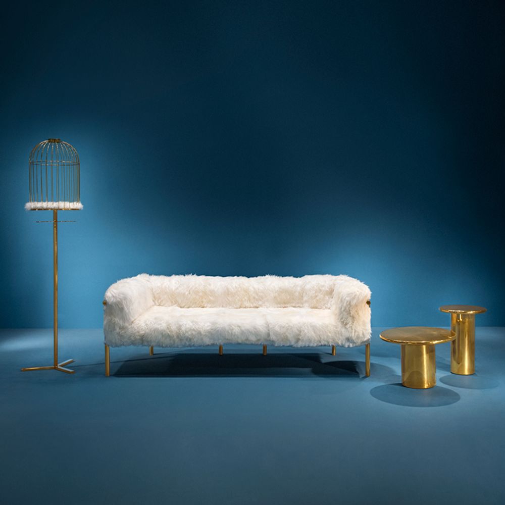 Sofas - Coronum Three Seater Sofa - SCARLET SPLENDOUR