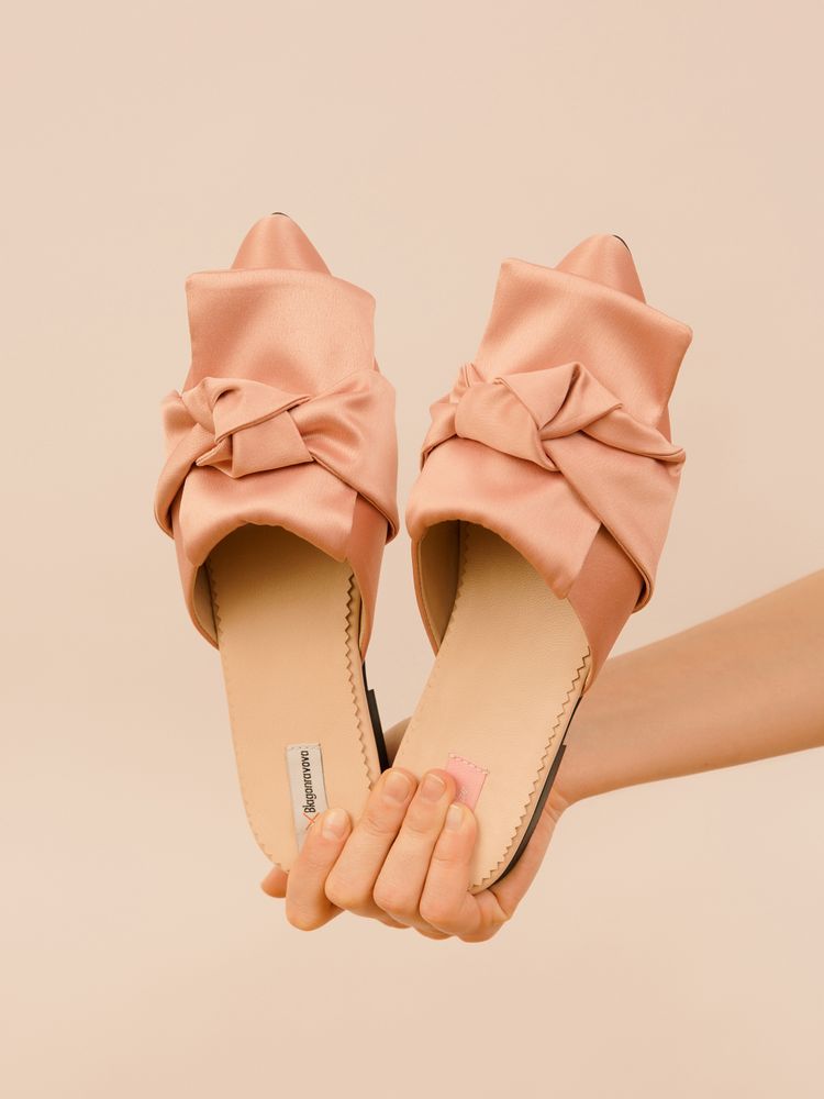 Shoes - Women's silk Mules - RXBSHOES