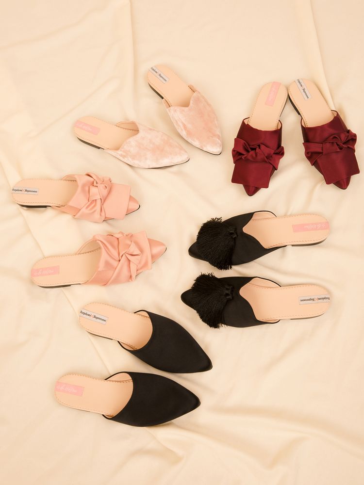 Shoes - Women's silk Mules - RXBSHOES