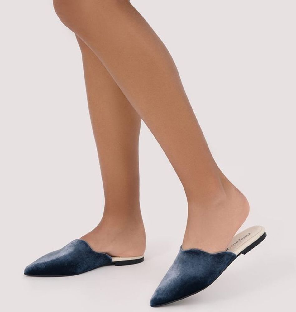 Shoes - Silk velvet mules - RXBSHOES
