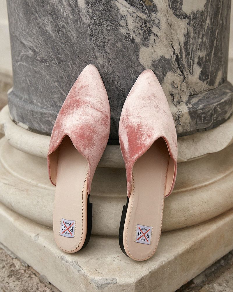 Shoes - Silk velvet mules - RXBSHOES