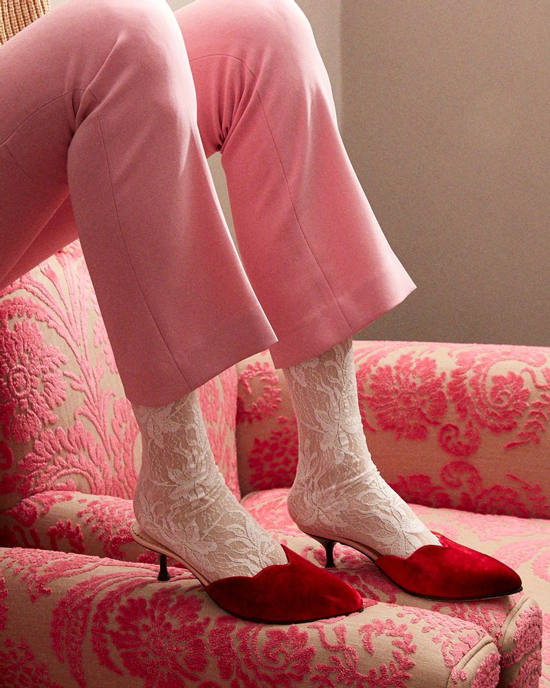 Shoes - Women's silk velvet heels Mules - RXBSHOES