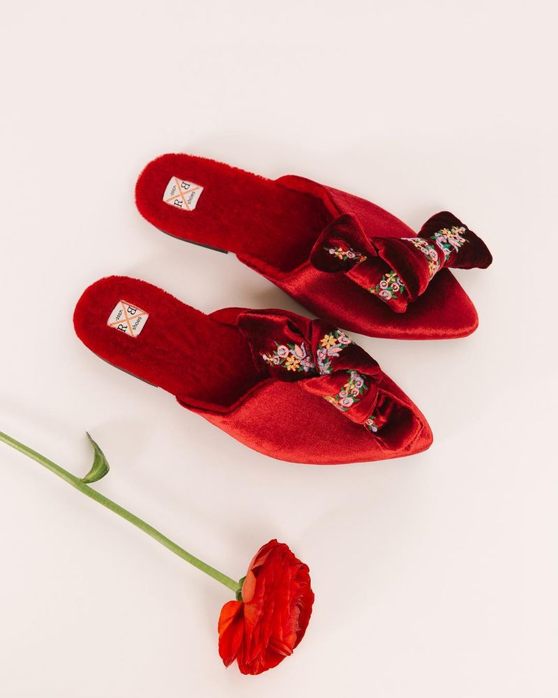 Shoes - Mules with a baw and natural merino fur - RXBSHOES