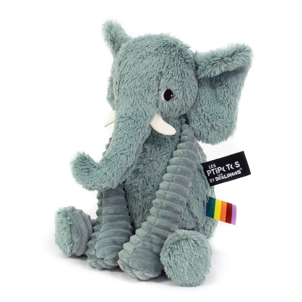 Peluches - Peluche Ptipotos l'éléphant vert - DEGLINGOS