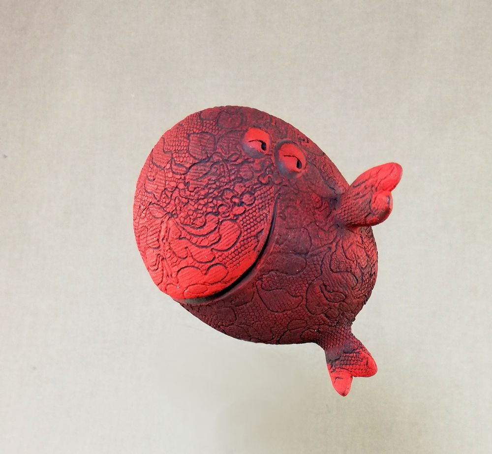 Sculptures, statuettes et miniatures - POISSON VOLANT ROUGE - MALIFANCE