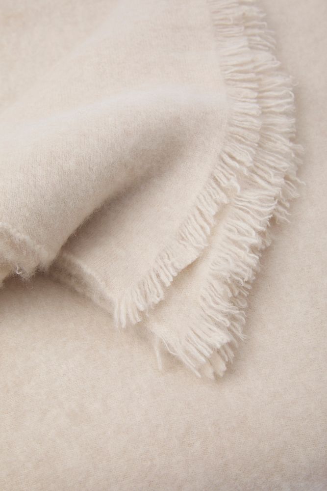 Plaids - Couverture feutrée en cachemire doux gris - MIRROR IN THE SKY CASHMERE