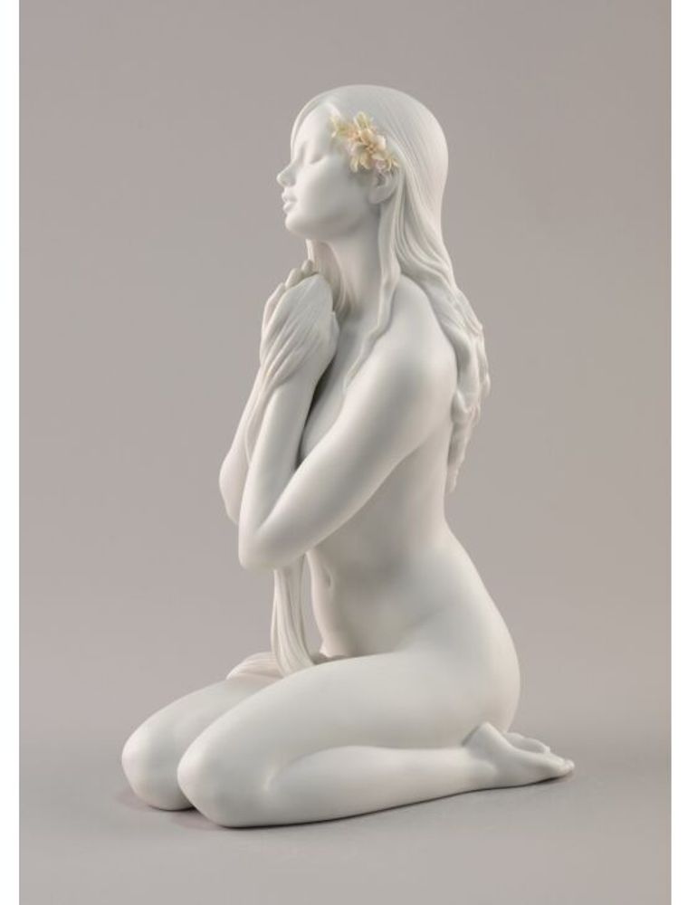 Sculptures, statuettes et miniatures - Inner Peace - Sculpture en porcelaine blanche mate fait main - LLADRÓ