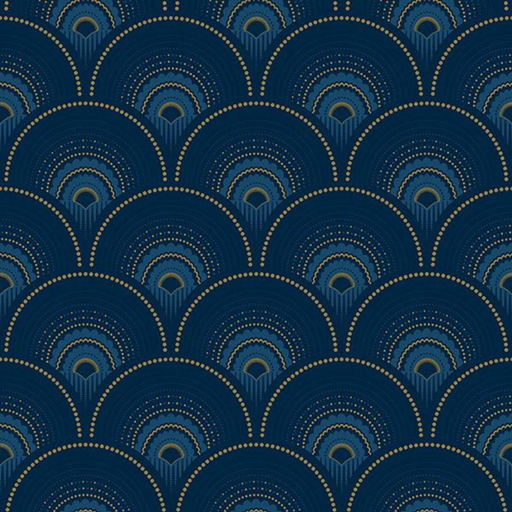 Other wall decoration - Wallpaper Han'i Cobalt Doré - PAPERMINT