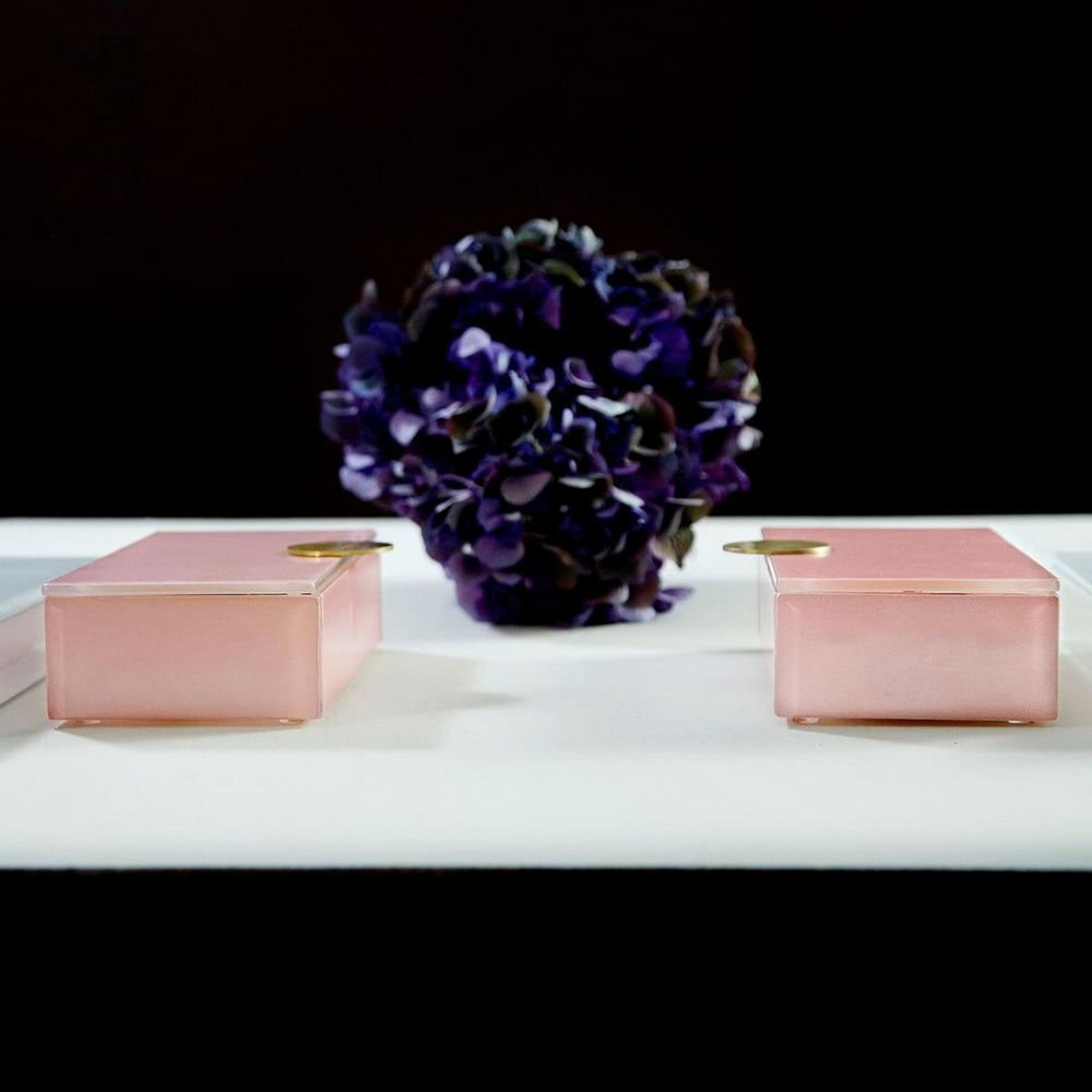 Caskets and boxes - Small Rectangle Bento Box, pink - MYGLASSSTUDIO